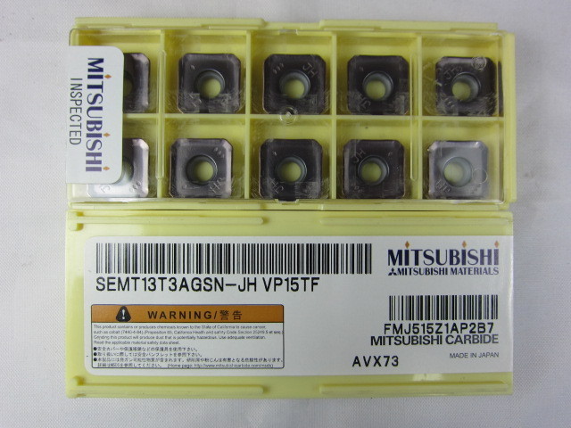 MBH285026 SEMT13T3AGSN-JH VP15TF Mitsubishi Carbide Milling Insert PART NO MBH285026 SEMT13T3AGSN-JH VP15TF Mitsubishi Carbide Milling Insert PART NO